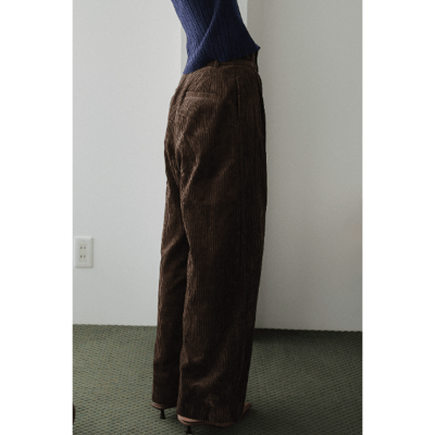 【 tento 】Wide-Leg Corduroy Pants｜高腰寬版燈芯絨長褲3