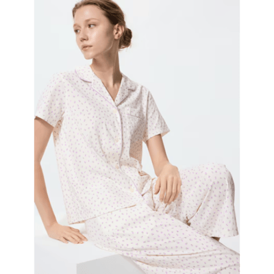 【UNIQLO JP】AIRism棉質涼感 經典滾邊家居服4