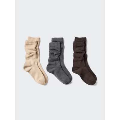 【日本UNQLO】寬鬆襪 / 3雙一組3