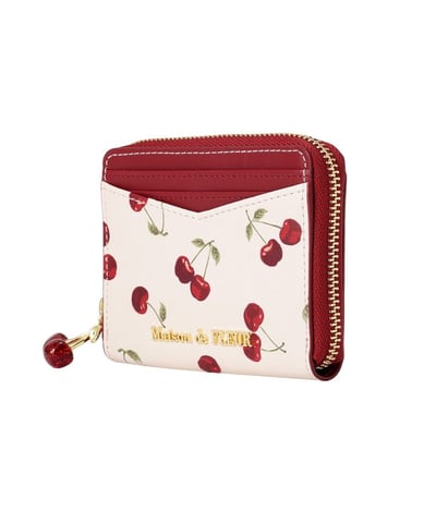 【 Maison de FLEUR 】Cerise Claire 櫻桃卡片零錢包 🍒2