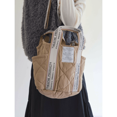 【THEATRE PRODUCTS 限定聯名 】緹花織帶絎縫水桶托特包12