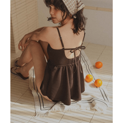 【titivate】日系深V設計抹胸比基尼兩件式泳裝2