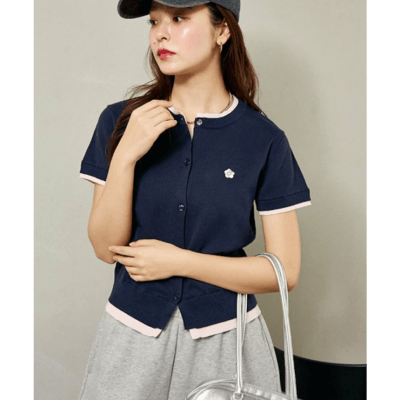 【 MARY QUANT 】限定展開・層次感短袖針織外套2