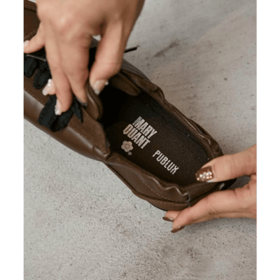 【 MARY QUANT 】麂皮感抓皺運動鞋7