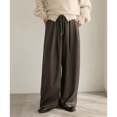 【apres jour clair】繭型抽繩休閒褲1