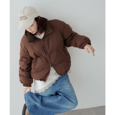 【 Discoat 】格紋 × 素色雙面穿鋪棉外套18