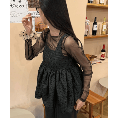 【 titivate 】日系大人感．方領蓬鬆下擺細肩帶背心4