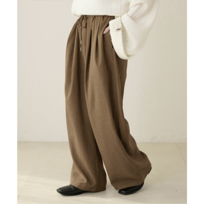 【apres jour clair】繭型抽繩休閒褲14