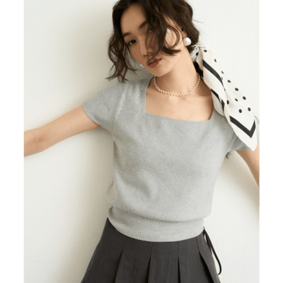 【 Lutim by u 】鎖骨線條柔膚針織上衣1