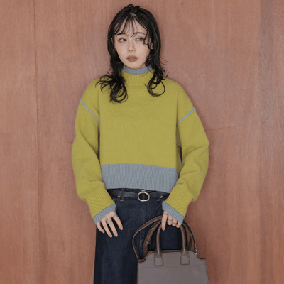 【日本 直送 】雙面穿 2-way 撞色設計 針織上衣7