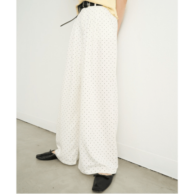 【 Lutim by u 】點點雙褶寬褲1