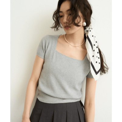 【 Lutim by u 】鎖骨線條柔膚針織上衣8