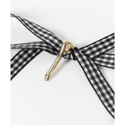 【 SMELLY 】小餐巾方格（Gingham Check）蝴蝶結髮勾 2 件組4