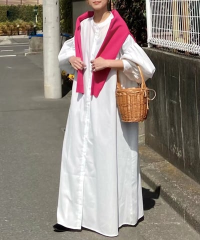 【CORNERS by KR 】大澎袖條紋襯衫連身裙9