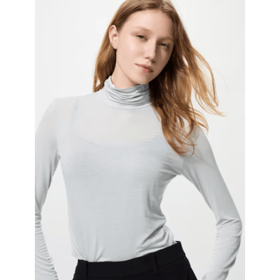 【日本UNIQLO感謝祭】極暖發熱衣喀什米爾混紡高領 T恤2