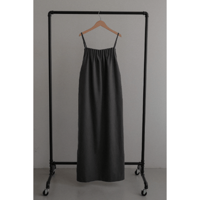 【 tento 】TENTO｜Belted Cocoon Dress 腰帶繭型細肩帶洋裝9