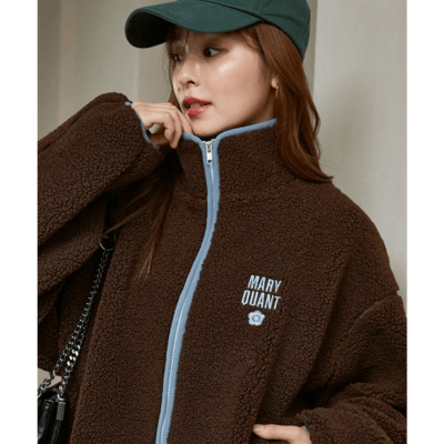 【 MARY QUANT × PUBLUX 】別注撞色滾邊毛絨外套6