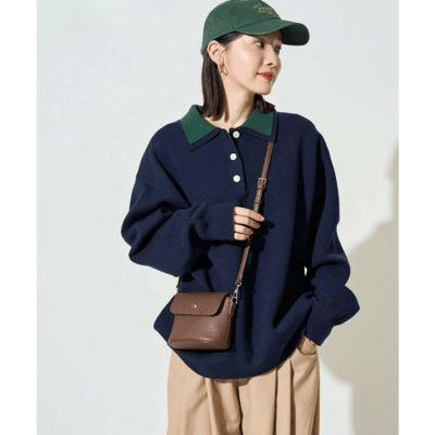 【 FREAK'S STORE 】撞色 POLO 領排釦針織上衣13