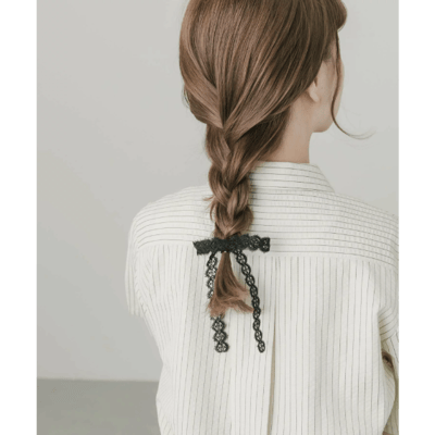 【日本DISCOAT】蕾絲緞帶髮夾3