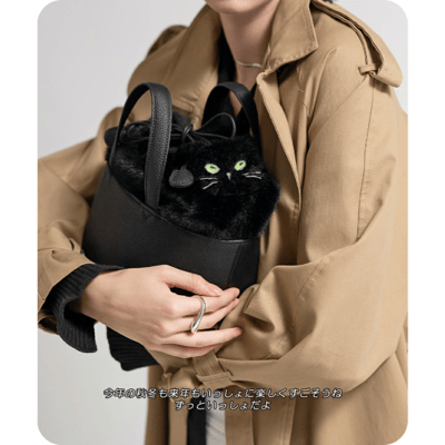 【Minetcuir 貓咪真皮托特包】5