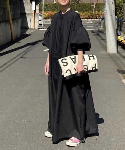 【CORNERS by KR 】大澎袖條紋襯衫連身裙4