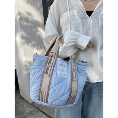 【THEATRE PRODUCTS 限定聯名 】緹花織帶絎縫水桶托特包16