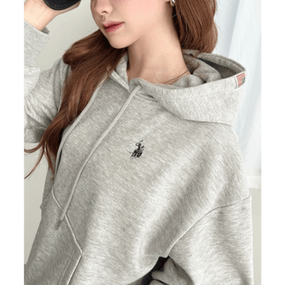 【 U.S. POLO ASSN 】經典刺繡短版連帽外套4