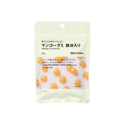 【日本MUJI】芒果口味 鐵質機能型軟糖1