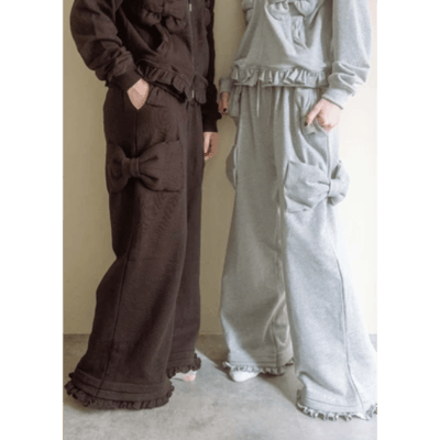 【Tie.Me 】ribbonful lounge pants｜大蝴蝶結休閒長褲2