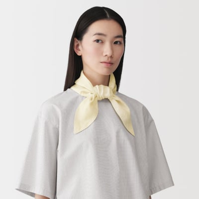 【 日本 MUJI 】抗UV天絲麻口袋圍巾5