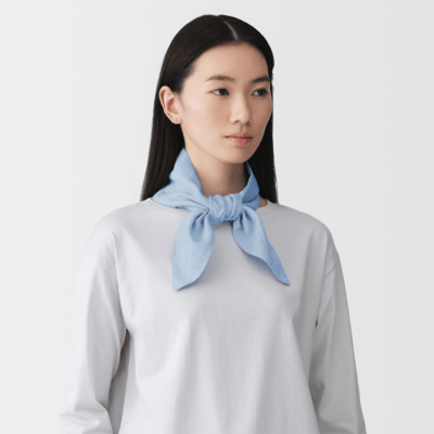 【 日本 MUJI 】抗UV天絲麻口袋圍巾7