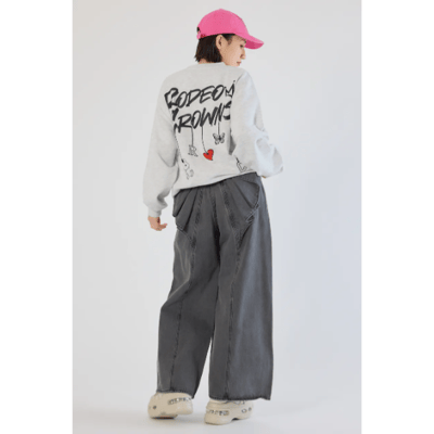 【 RODEO CROWNS WIDE BOWL】大蝴蝶結丹寧褲 再入荷3