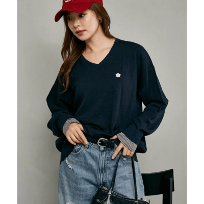 【 MARY QUANT × PUBLUX 】別注格紋襯衫假兩件 Polo 針織上衣12
