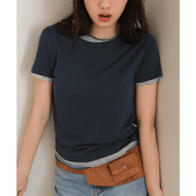 【 miette 】透膚短袖 T 恤套裝5