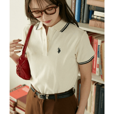 【 U.S. POLO ASSN. 】日本別注款 ✨ 復古條紋小 Logo 刺繡 POLO 衫5