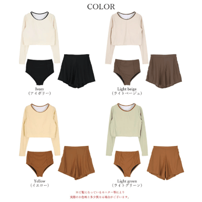 【SEADRESS】三件式長袖比基尼泳衣套裝（附短褲）14
