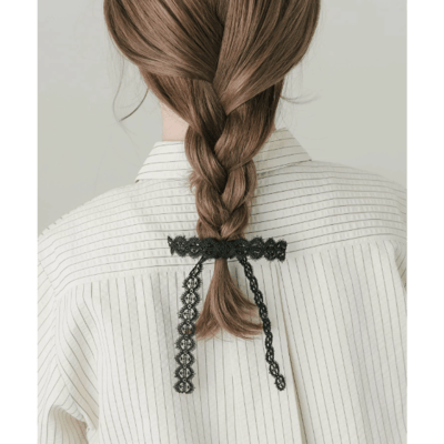 【日本DISCOAT】蕾絲緞帶髮夾1