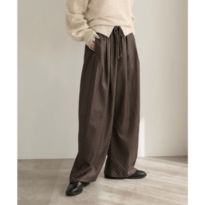 【apres jour clair】繭型抽繩休閒褲2