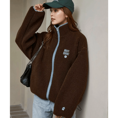 【 MARY QUANT × PUBLUX 】別注撞色滾邊毛絨外套4