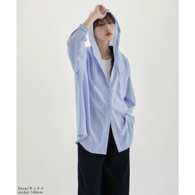 【 日本 etoll 】UV防曬連帽襯衫外套2