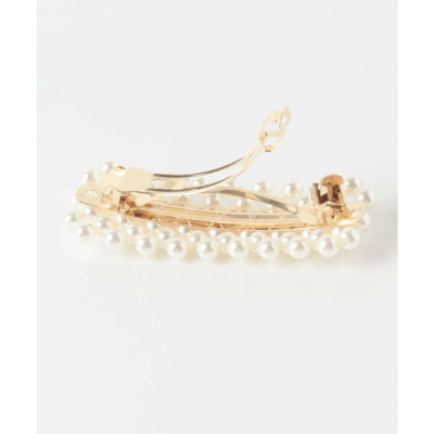 【日本DISCOAT】寬版珍珠髮夾6