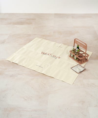 【 3COINS 】米色野餐墊附收納袋 90*120cm1