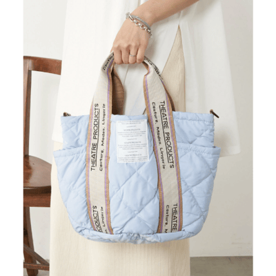 【THEATRE PRODUCTS 限定聯名 】緹花織帶絎縫水桶托特包15