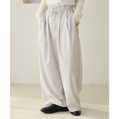 【apres jour clair】繭型抽繩休閒褲11