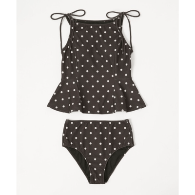 【 green label relaxing 】高領雙蝴蝶結點點泳裝3