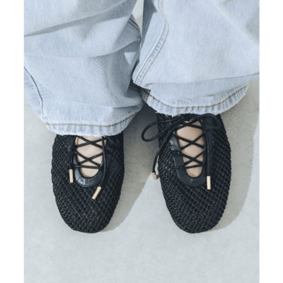 【 EVOL 】輕盈軟質網眼綁帶平底鞋2