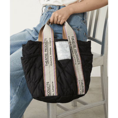 【THEATRE PRODUCTS 限定聯名 】緹花織帶絎縫水桶托特包1