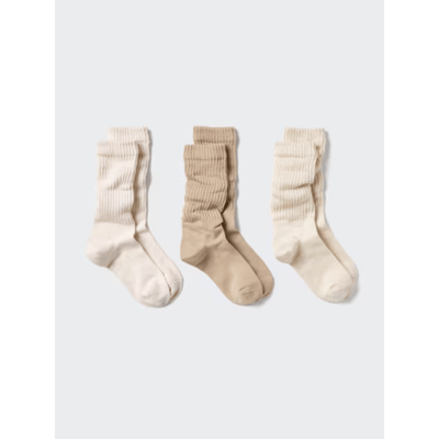 【日本UNQLO】寬鬆襪 / 3雙一組2