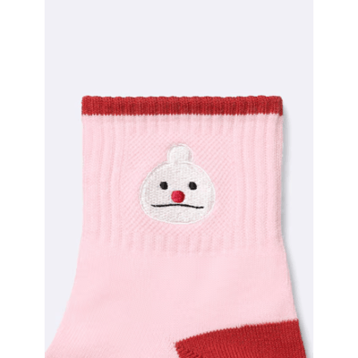 【GU × PUPPET SUNSUN】兩入組刺繡中筒襪6