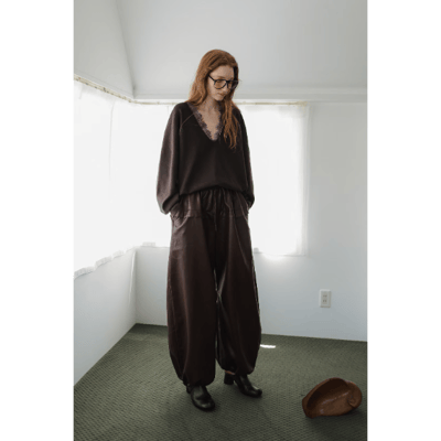 【 tento 】Lace-Trim V-Neck Knit Sweater｜蕾絲V領針織毛衣10
